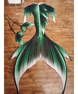 Green Mermaid Tail Skin For Adult Women Men Cosplay Mermaid Dress - £245.65 GBP