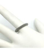 KNOBBY 925 sterling silver ring - size 8 8.25 - textured band made in It... - £19.81 GBP