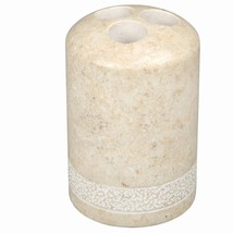 Champagne Marble Bathroom Toothbrush &amp; Makeup Brush Holder - $2,297.13 MXN