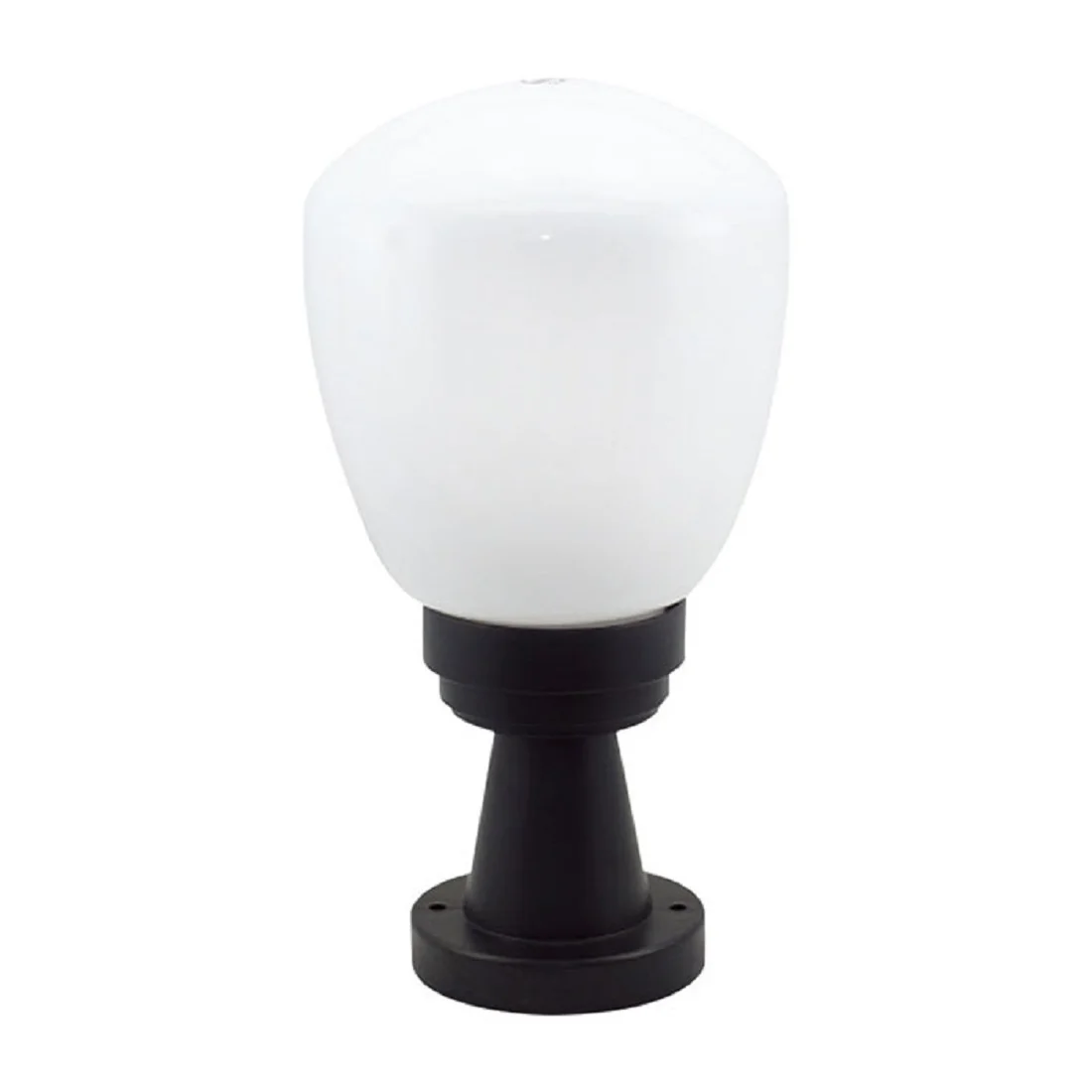 Outdoor Pillar Lights Vintage Black Post Lamp with White PC shade for Front Door - £149.87 GBP