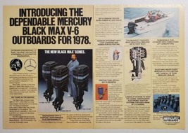 1977 Print Ad 1978 Mercury Black Max V-6 Outboard Motors Fond du Loc,WI - £7.46 GBP