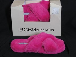 NIB BGBGeneration Hot Bright Pink Women&#39;s Slippers Size Large - £30.04 GBP