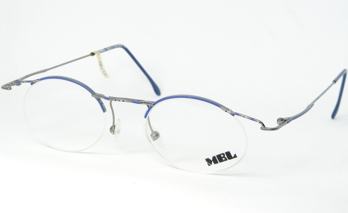NOS MEL M 07 027 BLUE /SILVER EYEGLASSES GLASSES METAL FRAME 44-20-135mm... - $84.15