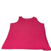 JMS Just My Size Women&#39;s Tank Top 22W/24W Pink Sleeveless 100% Cotton Plus Size - £8.55 GBP