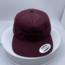 Sister Betsy’s Surf Wax Hat Cap Maroon Adjustable Snap Back Beach Surfing - £8.39 GBP