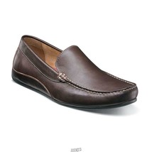 MENS FLORSHEIM BROWN LEATHER LOAFER DRIVING SHOE ROUND TOE 7.5  STYLE 13298 - £77.98 GBP