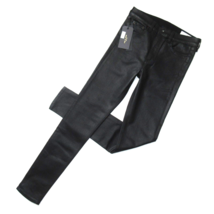 NWT rag &amp; bone High Rise Skinny in Shiny Black Coated Stretch Jeans 28 - £65.54 GBP