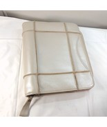 Franklin Covey 7-Ring Zipper Planner pearl cream white Leather Binder pa... - $205.15 CAD