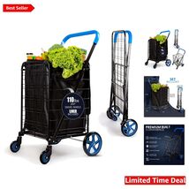 Durable Utility Shopping Cart with Ergonomic Handle and Easy Storage Fea... - $144.49