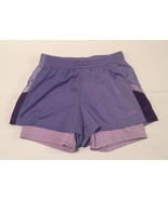 Champion girls&#39; running shorts size L 10-12 purple layered - $2.72 CAD