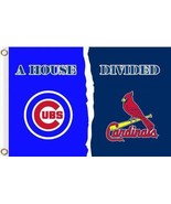 Chicago Cubs and Cardinals Divided Flag 3x5ft - $331.49 MXN