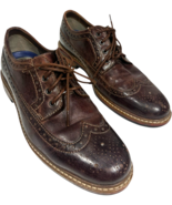 Bostonian men&#39;s Brown Leather Wingtip Oxford Dress Shoes 16501 size 8.5 M - $48.47 CAD