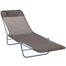 Outsunny Folding Outdoor Chaise Lounge Recliner Chair w/ Mesh - $82.99
