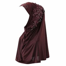  Muslim Women Hijab Amira Islamic Solid Soft Slip Scarf Long Convenient Sha - $7.45
