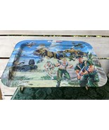 1987 Vintage Hasbro GI Joe Collector Metal Folding Tray USA TV Camping G... - $52.41 CAD