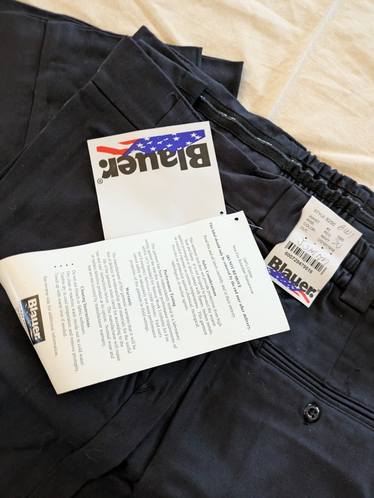 Blauer 8250 4 Taschen 100% Baumwolle Hose Marine 44 x 30 Reg OG1011918 NEU Item image 5