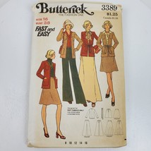 Vintage Butterick 3389 Sewing Pattern Misses Pants Skirt Jacket 16/38 - £6.75 GBP