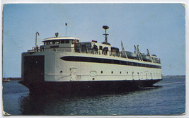Ferry Islander Boat Martha&#39;s Vineyard Massachusetts 1955 #2 postcard - £4.65 GBP