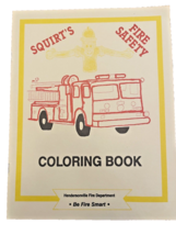 Coloring Book Fire Department Squirt&#39;s Safety Hendersonville Tennessee T... - $12.97