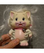 VTG Retro 90s Lanard Kitty Curls light up cat glow toy white and grey - $35.83
