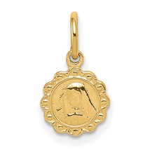 10K Gold Our Lady Of Sorrows Charm Religious Pendant Jewerly 15mm x 9mm - £37.26 GBP
