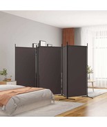  5-Panel Room Divider Brown 170.5&quot;x70.9&quot; Fabric - $2,484.52 MXN