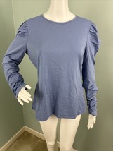 NWT Women’s Rebecca Taylor L/S Periwinkle Blue Mutton-Sleeve Top Sz XL - £29.78 GBP