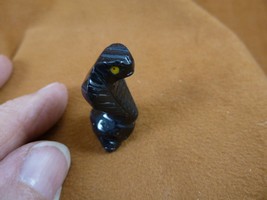 Y-SNAK-104 Black onyx SNAKE COBRA FIGURINE GEMSTONE reptiles gem snakes ... - $13.09