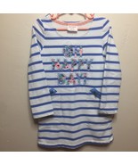 Cat &amp; Jack Girls Dress Oh Happy Day! Blue White Striped Pockets Size XS 4/5 - $10.77