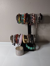 Lot Of Over 60 Bracelets And Bangles Beaded, Stretch, Spikes, Crosses, Colorful - £28.13 GBP