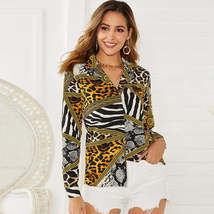 Women Tops And Blouse Sexy Leopard Print Long - £6.77 GBP