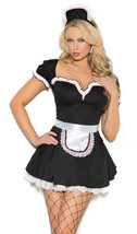 Maid Costume Mini Dress Apron Head Piece Lace Trim Ruffles French Uniform 9132 - £32.68 GBP+