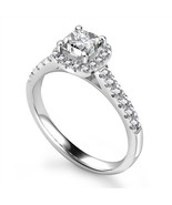 Diamond Solitaire Engagement Ring Cushion cut 0.75cts G-SI1 GIA Certificate - $2,816.60
