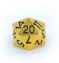 Han Cholo Silver Gold Plated Surgical Stainless Steel His/Her D20 Dice Ring NEW - £28.06 GBP
