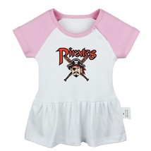 Funny Pirates Design Newborn Baby Girls Dress Toddler Infant 100% Cotton... - £10.22 GBP