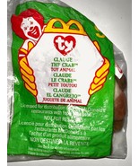 Claude the Crab #9 Retired McDonald&#39;s Happy Meal 1999 TY Teenie Beanie B... - $11.83