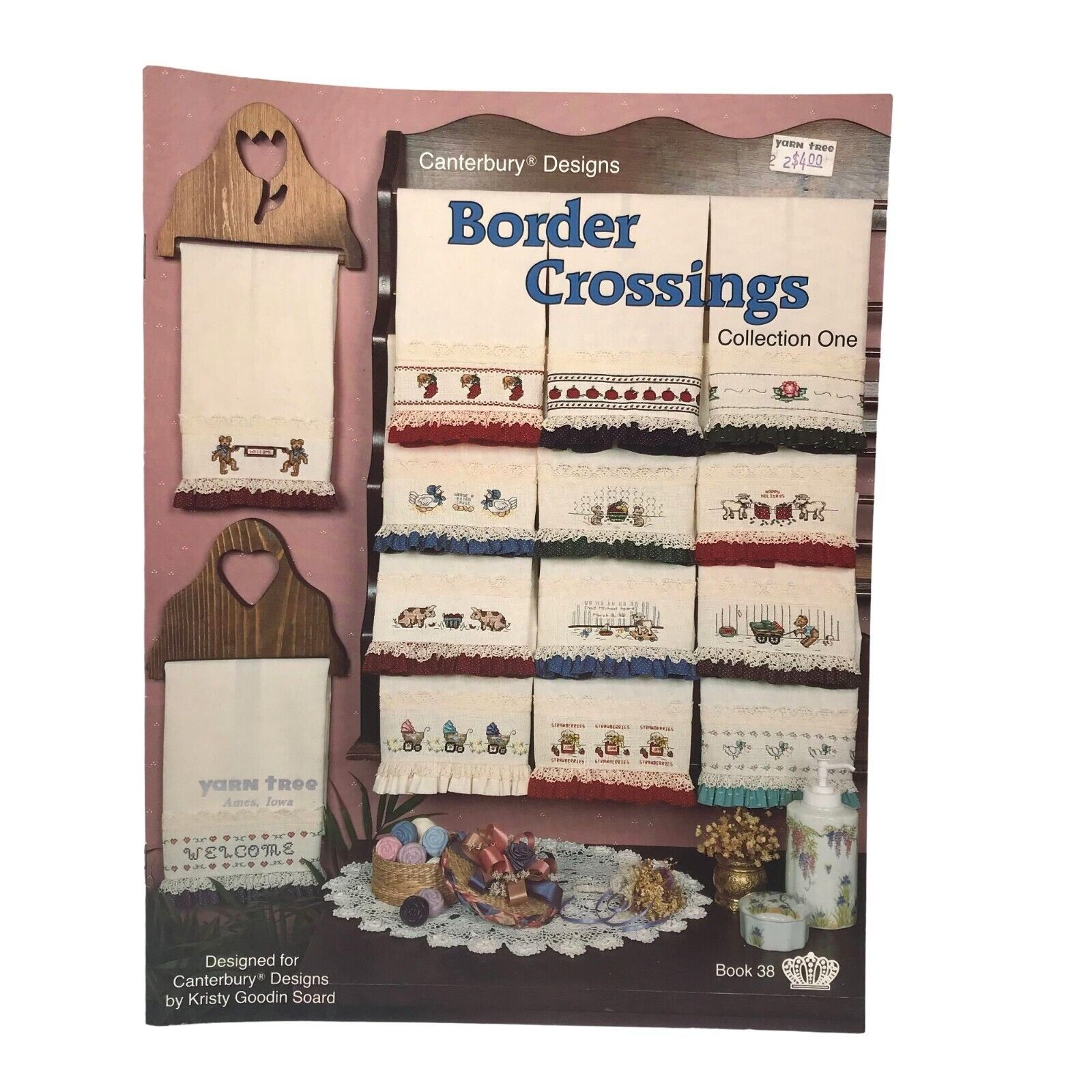Vintage Cross Stitch Patterns, Border Crossings Collection One by Kristy Goodin - $7.85