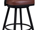 Armen Living Amador 26&quot; Counter Height Barstool in a Black Powder Coated... - $338.99