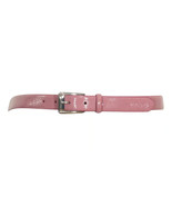 RALPH LAUREN Rose Pink Patent Saffiano Leather Square Silver Buckle Logo... - $39.99