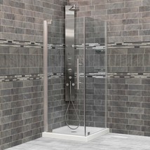 34 3/8-35&quot;W x 72&quot;H x 34-35&quot;D Shower Enclosure ULTRA-G Brushed Nickel by ... - £716.54 GBP