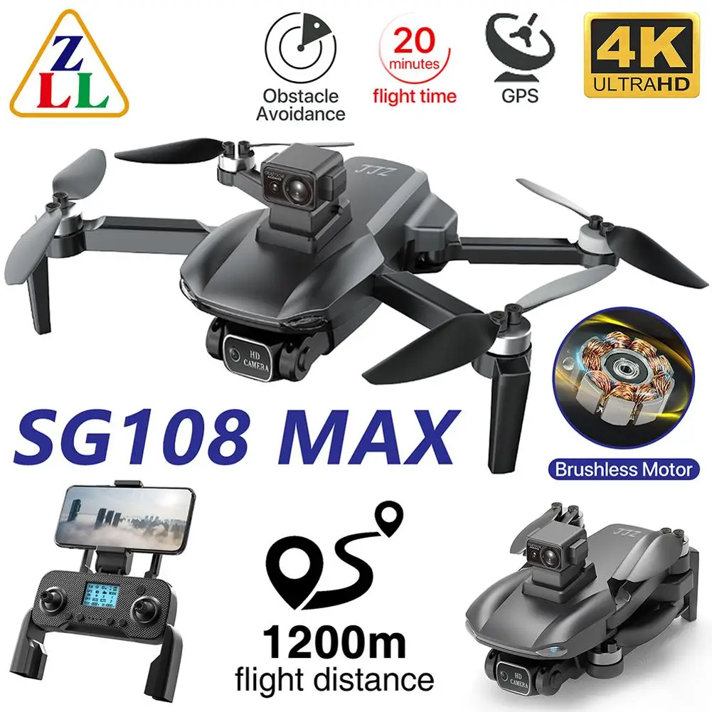 Zll Sg108max Rc Drone 4k Camera Professional Obstacle Avoidance Long Flight Ti - £125.68 GBP