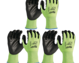 3 Pairs - Milwaukee High Visibility Cut Level 2 Polyurethane Gloves 10” ... - $12.82