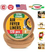 8&quot; Round Disposable Air Fryer Liners - Natural Brown Parchment, 120 Count - $29.11 CAD