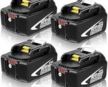 4 Pack Upgraded 6.0Ah Bl1860B 18 Volt Replacement Battery For Makita Com... - $203.99