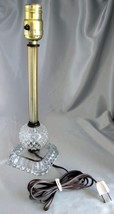 Vintage Clear Glass Hobnail Candlestick Table Light Lamp (no shade) 13.5&quot; tall - £15.58 GBP