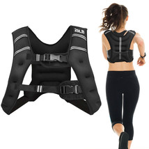 20LBS Workout Weighted Vest W/Mesh Bag Adjustable Buckle Sports Fitness ... - £68.42 GBP