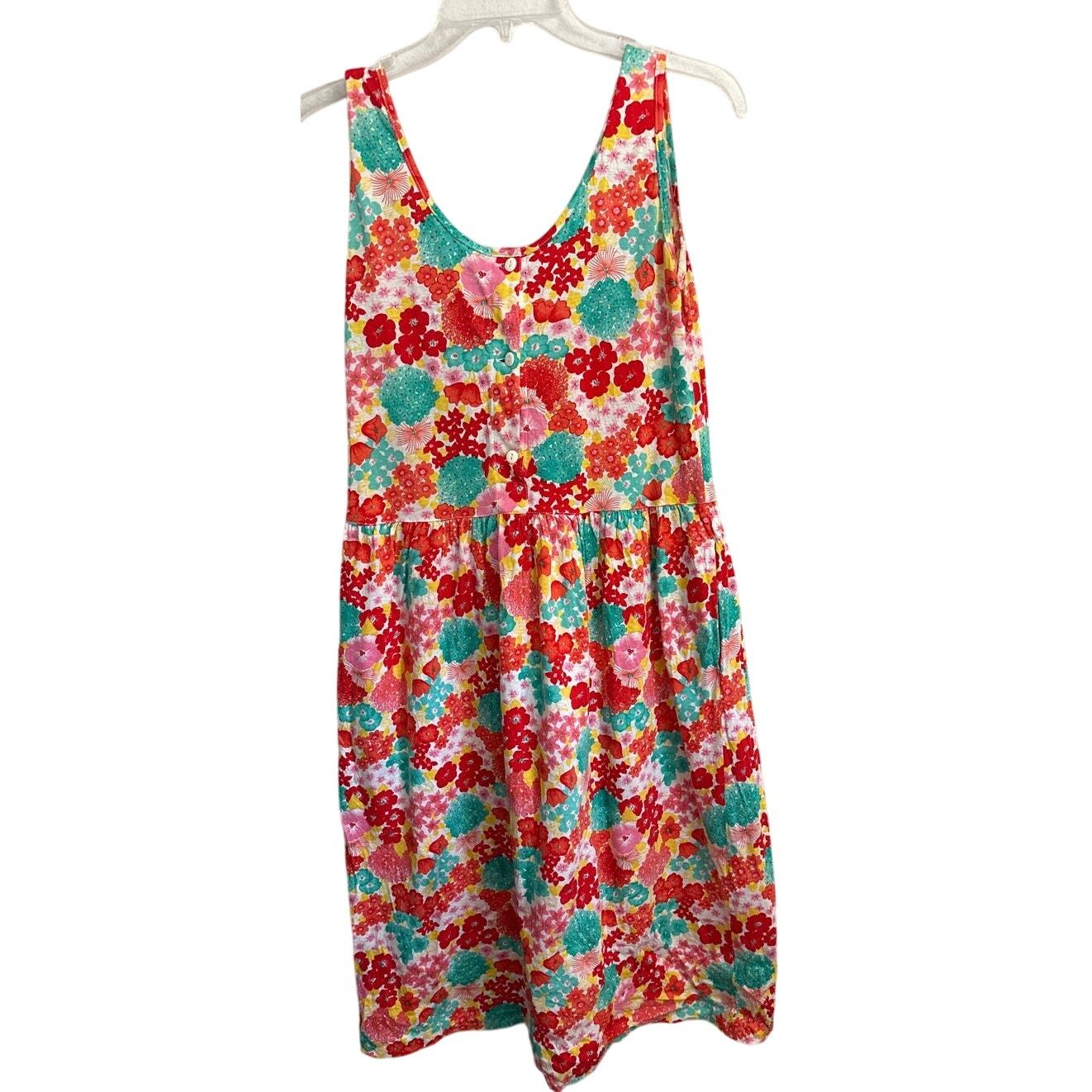 Vintage Benetton Made in Italy Floral Garden Party Sun Dress Size XS - $47.52