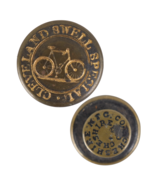 Vintage Antique Cleveland Swell Special Bicycle Maker Metal Stud Button USA - €46,92 EUR