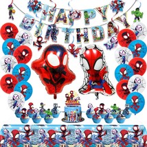 Spidey Birthday Decorations, Party Supplies Set Include Banner, Balloons, - $41.98