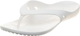 Crocs Kadee II Flip Flops Women&#39;s 6 White Sandals 202492-100 NEW - £23.71 GBP
